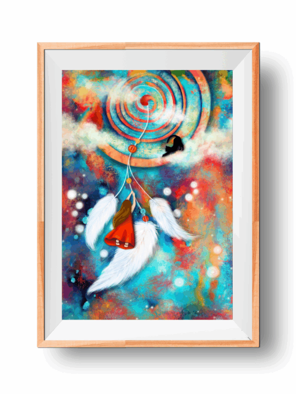 ονειροπαγίδα art print dreamcatcher παραμύθια στο χαρτί παραμυθένιο δώρο για κάθε νέα αρχή